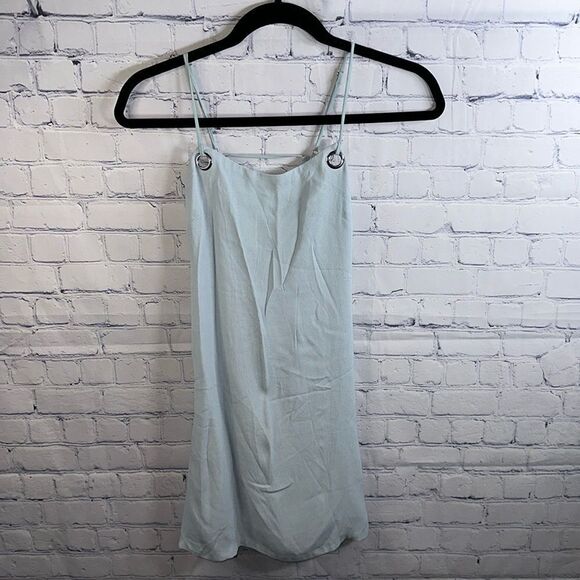 👗 Silence and Noise Light Blue Grommet Detail Dress - Size XS - Picture 1 of 3